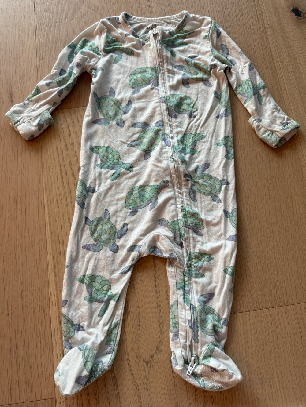 Caden Lane Sea Turtle Footie, 0-3 months